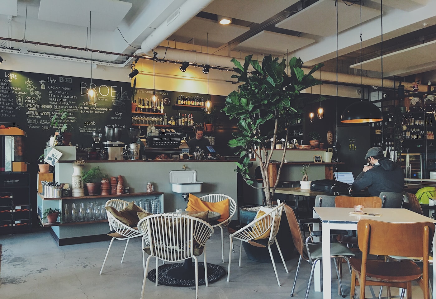 カフェのテラス席